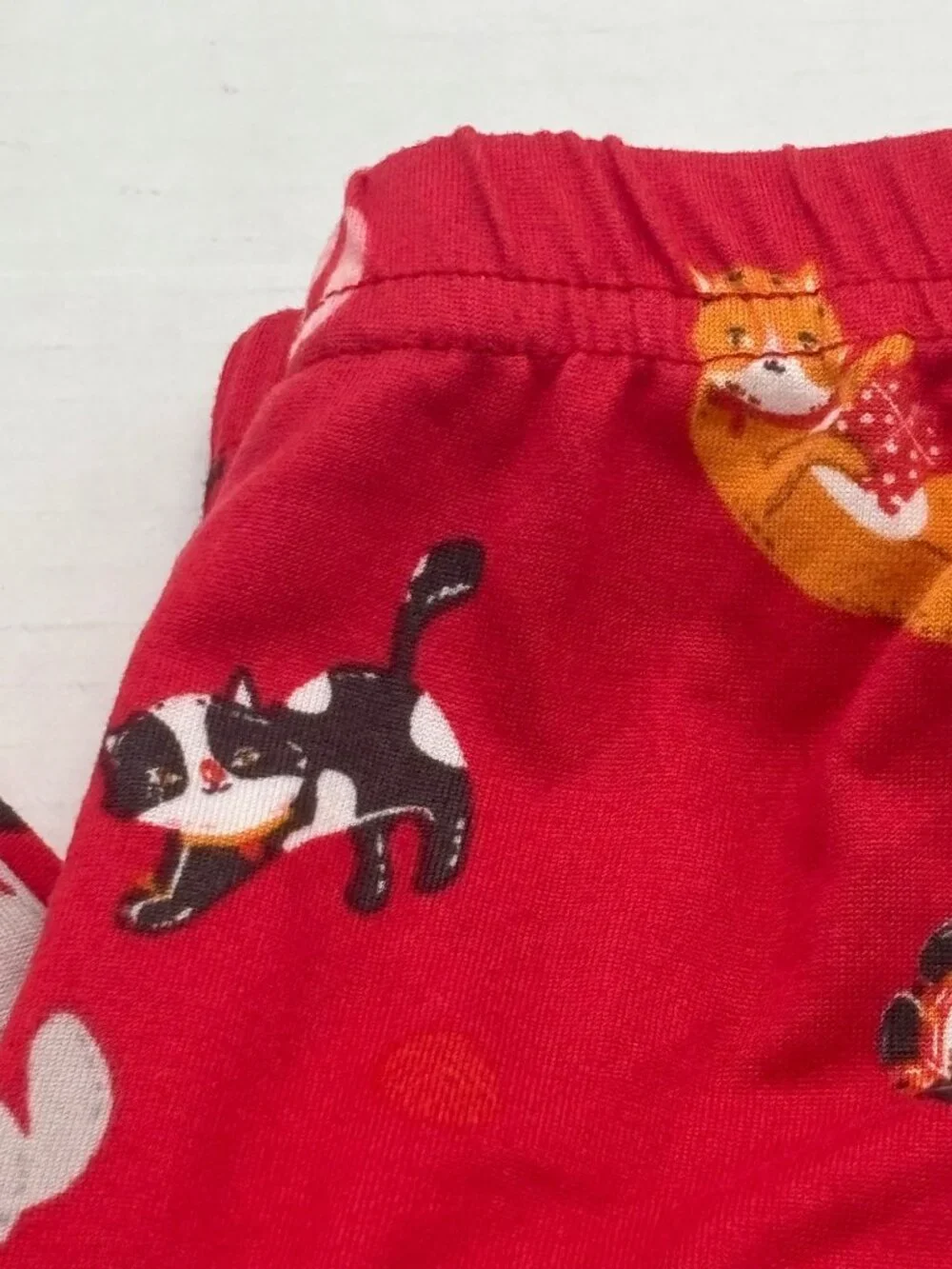 Catherine Malandrino Toddler Girls Red Cat Print Pajama Pants Sz. 2T